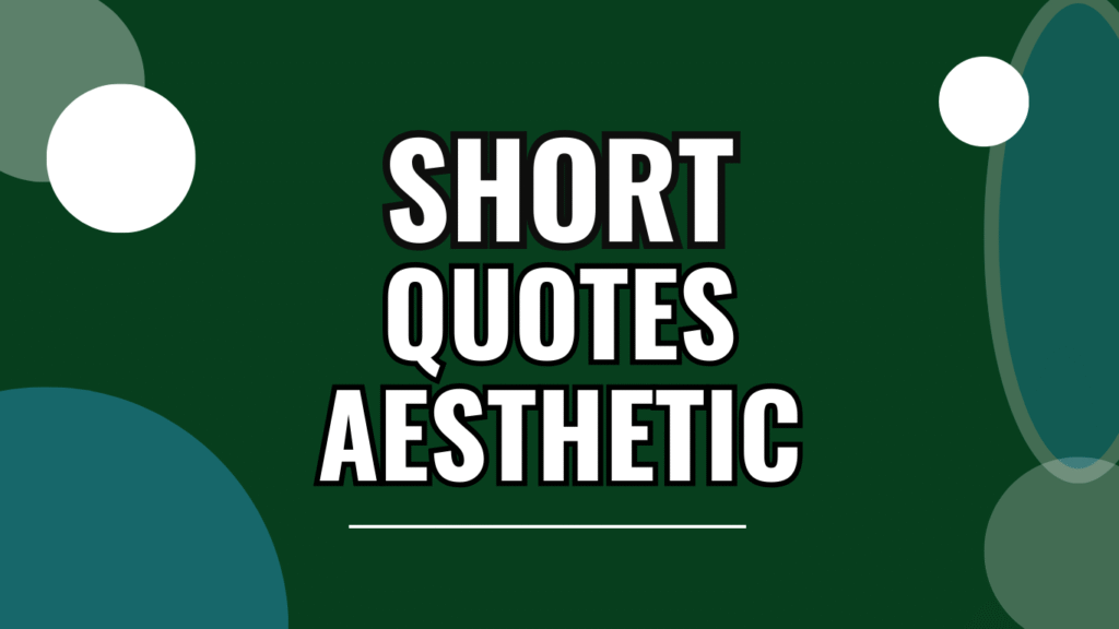 70 Short Quotes Aesthetic for Your Mind